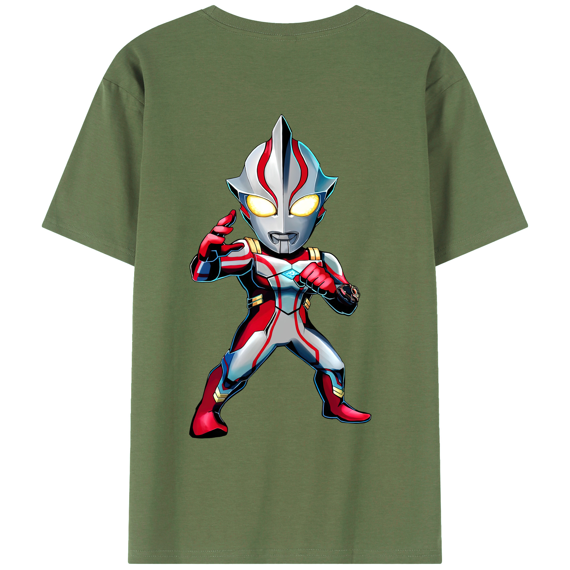 （画像用） ウルトラマン Ultraman 綿100％ メンズ半袖Tシャツ（バックプリント） 通気性